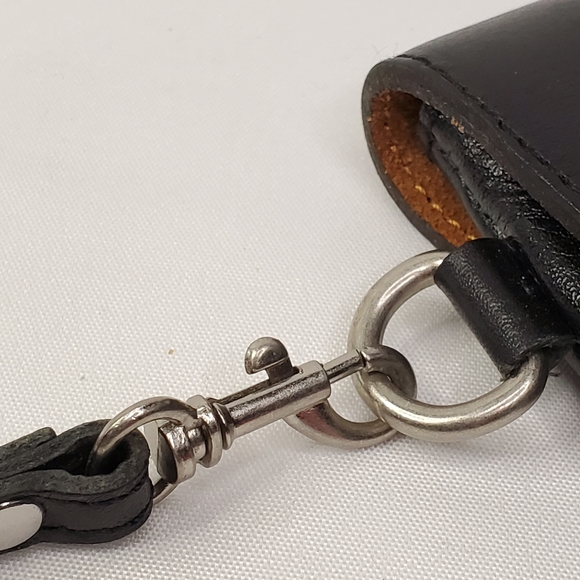 PATRICIA NASH Black Leather BELT BAG With Carry Wrist Strap Excellent Condition - Picture 14 of 16